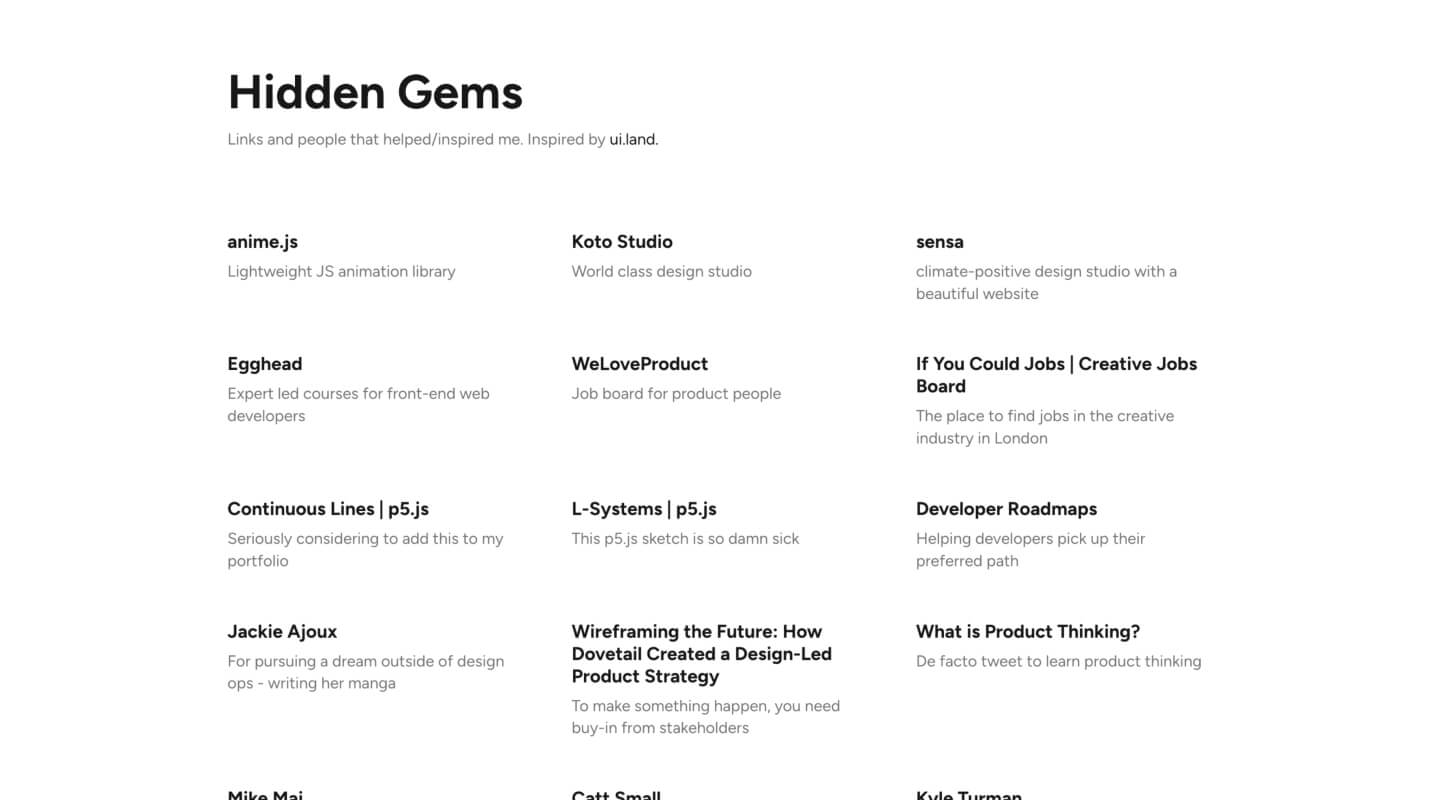 A site that displays hidden gems from my Notion database