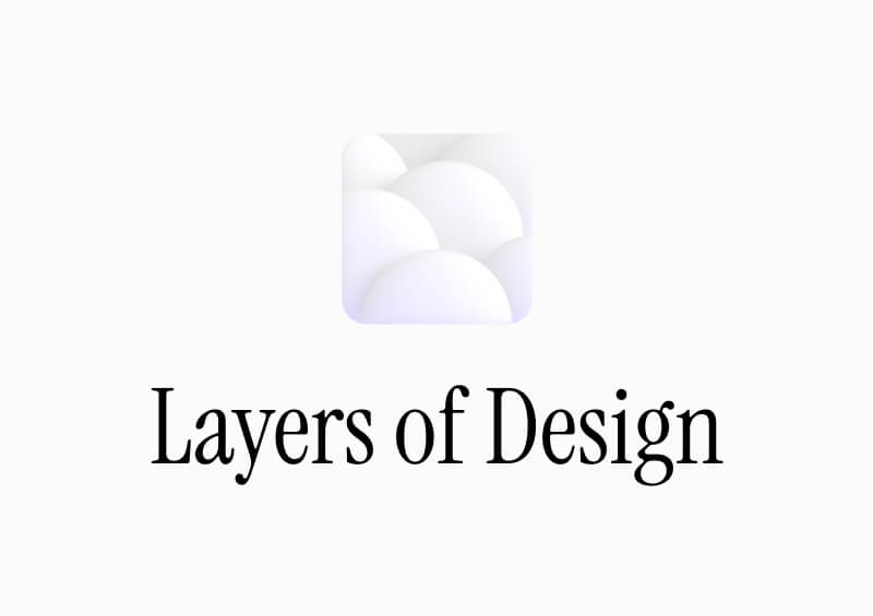 Banner for the blog called layers of design