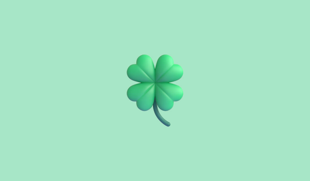 leaf emoji on a green background
