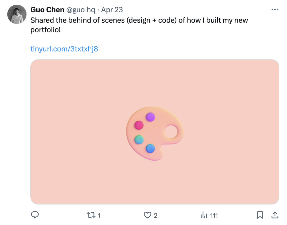 Guo’s tweet sharing his Substack article