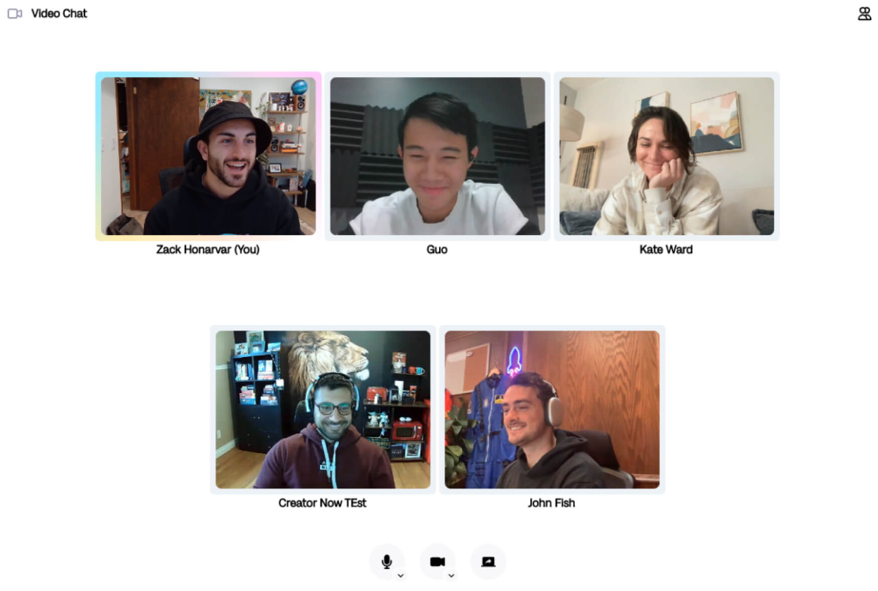 First team call on the MVP video platform